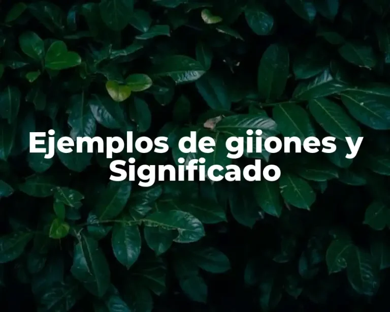 Ejemplos de giiones y Significado