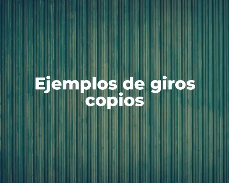 Ejemplos de giros copios