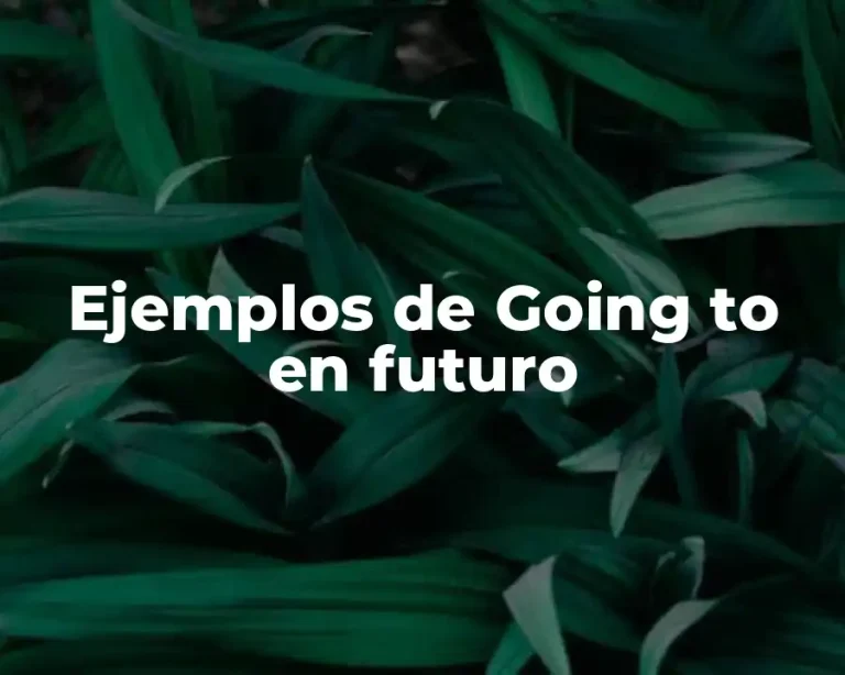 Ejemplos de Going to en futuro