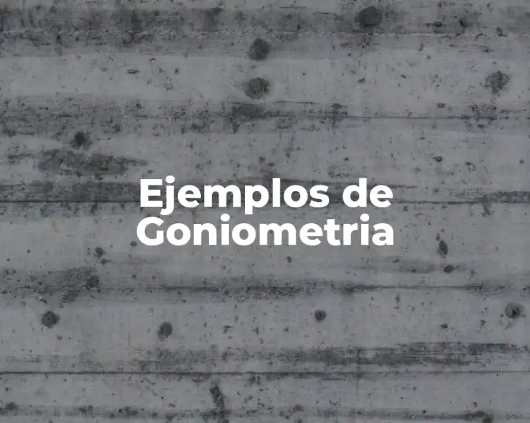 Ejemplos de Goniometria