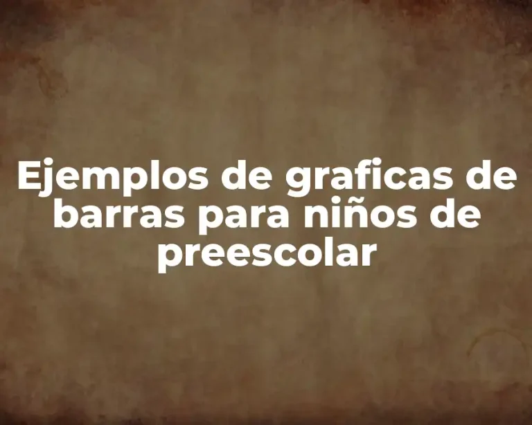 Ejemplos de graficas de barras para niños de preescolar
