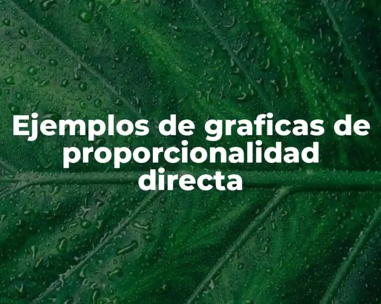 Ejemplos de graficas de proporcionalidad directa