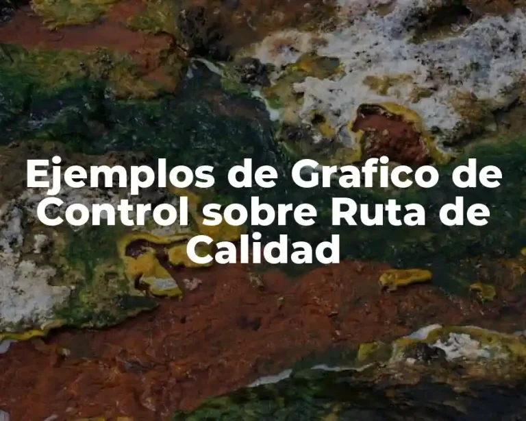 Ejemplos de Grafico de Control sobre Ruta de Calidad