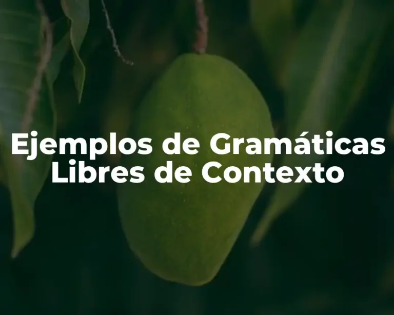 Ejemplos de Gramáticas Libres de Contexto