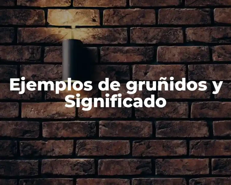 Ejemplos de gruñidos y Significado