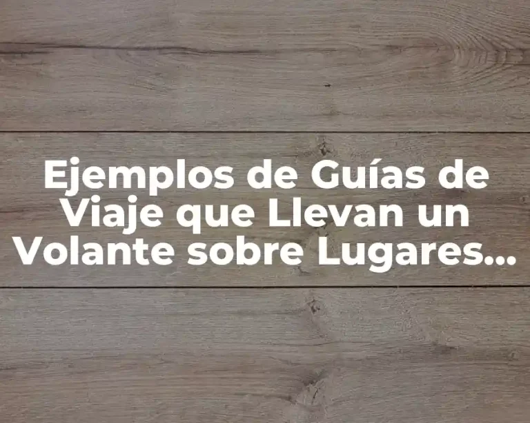 Ejemplos de Guías de Viaje que Llevan un Volante sobre Lugares Turísticos y Significado