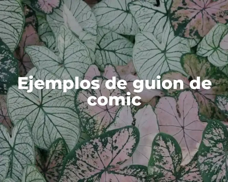 Ejemplos de guion de comic