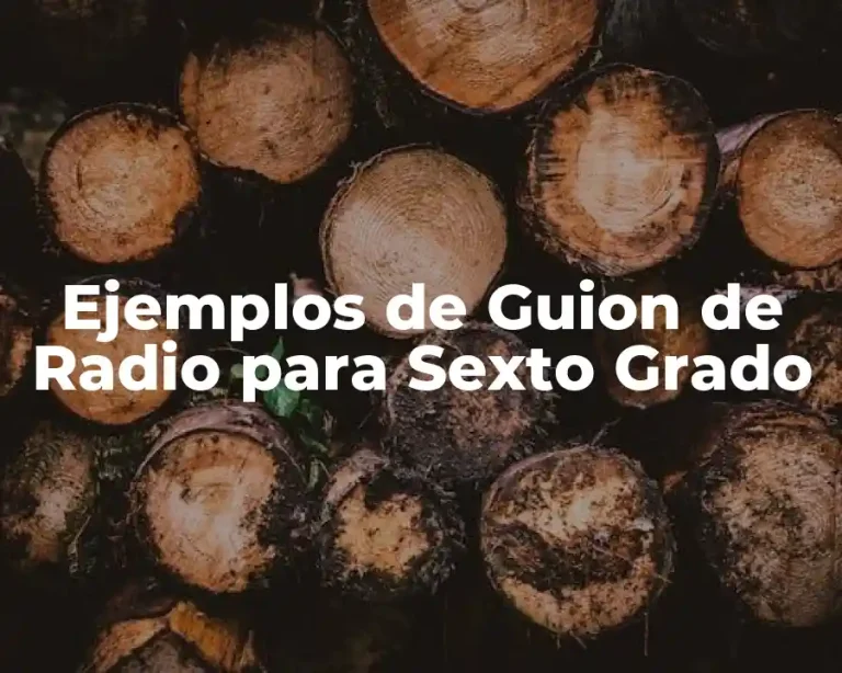 Ejemplos de Guion de Radio para Sexto Grado