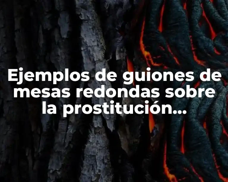 Ejemplos de guiones de mesas redondas sobre la prostitución participantes