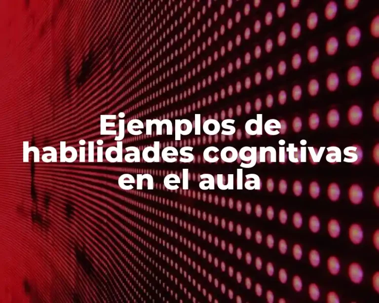 Ejemplos de habilidades cognitivas en el aula