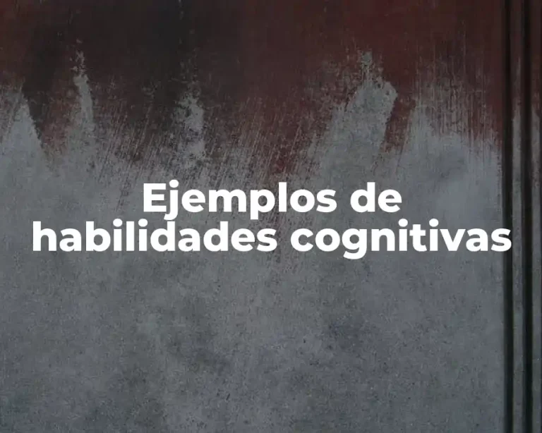 Ejemplos de habilidades cognitivas