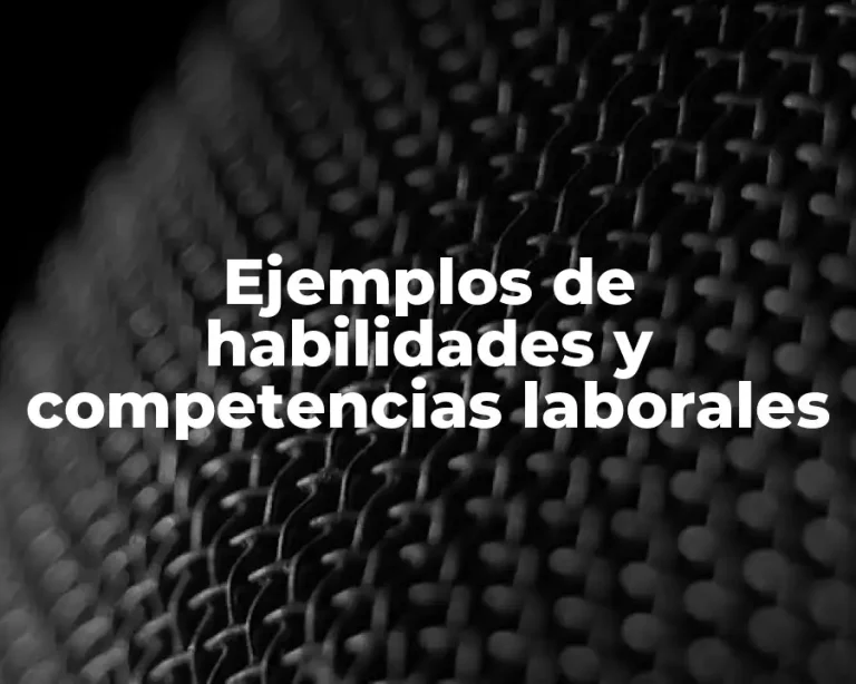 Ejemplos de habilidades y competencias laborales