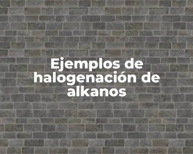 Ejemplos de halogenación de alkanos