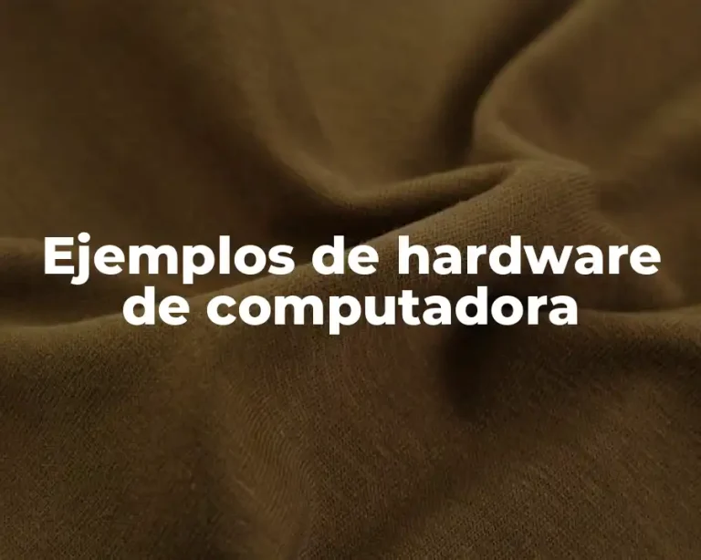 Ejemplos de hardware de computadora