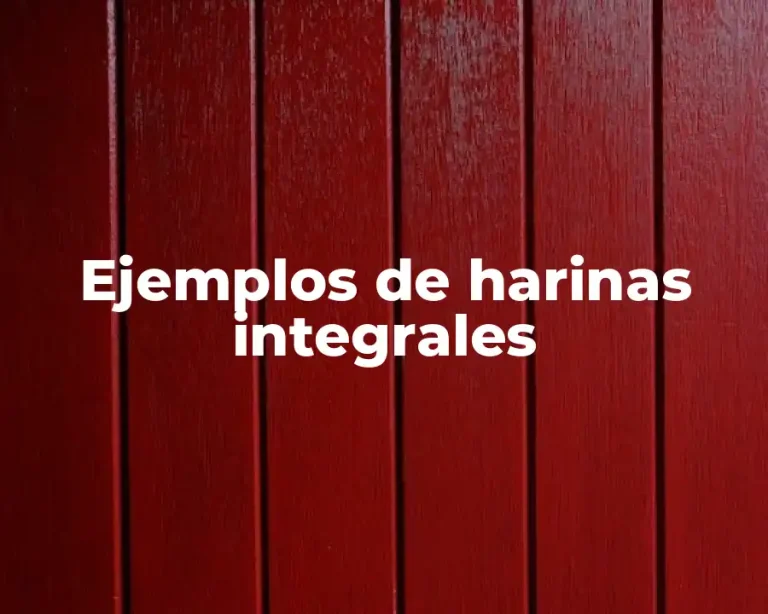 Ejemplos de harinas integrales