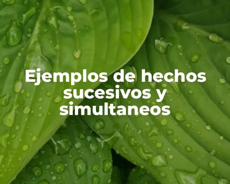 Ejemplos de hechos sucesivos y simultaneos