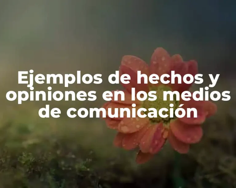 Ejemplos de hechos y opiniones en los medios de comunicación