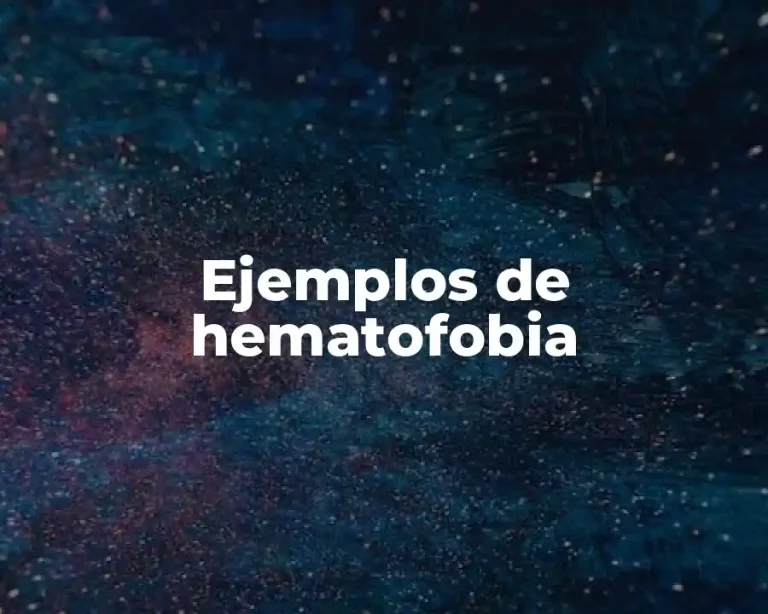 Ejemplos de hematofobia