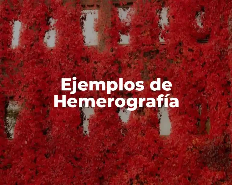Ejemplos de Hemerografía