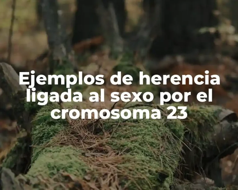 Ejemplos de herencia ligada al sexo por el cromosoma 23