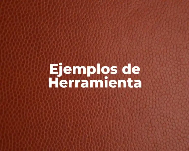 Ejemplos de Herramienta