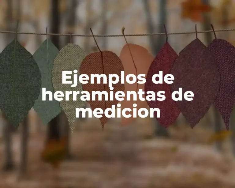 Ejemplos de herramientas de medicion