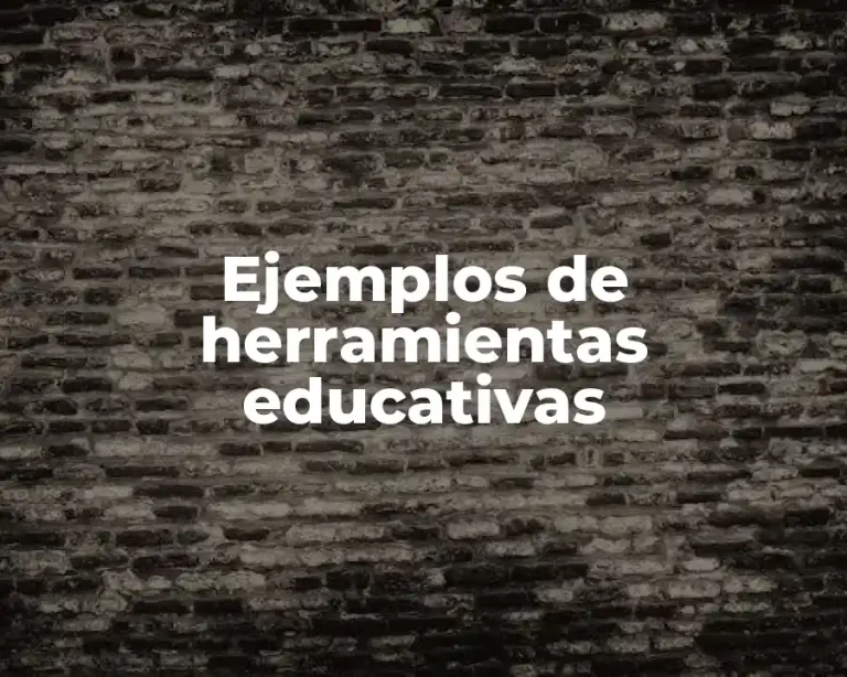 Ejemplos de herramientas educativas