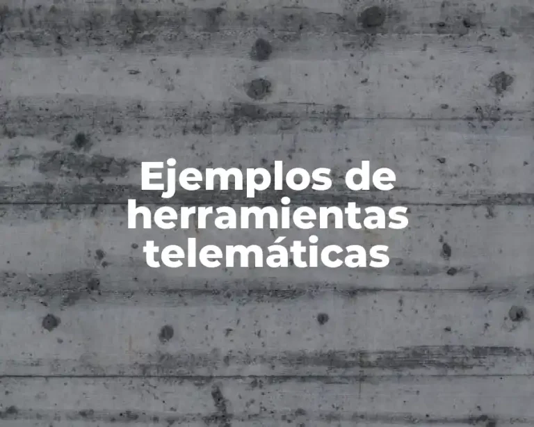 Ejemplos de herramientas telemáticas