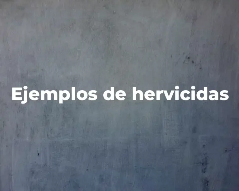 Ejemplos de hervicidas