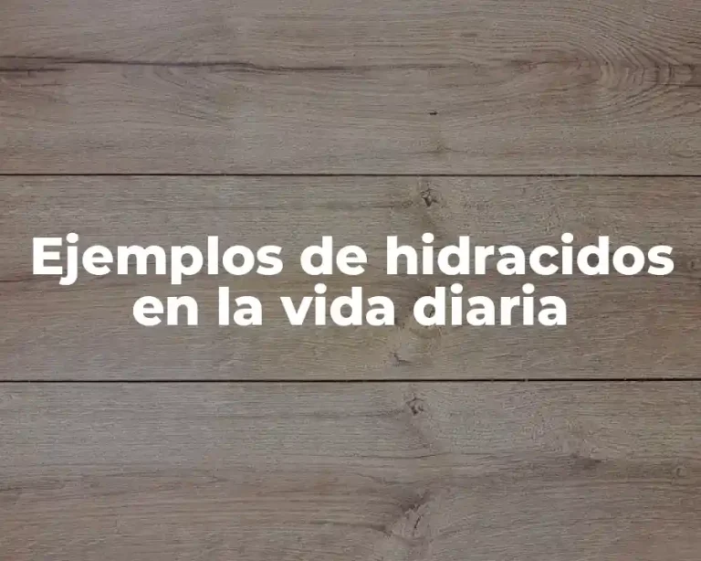 Ejemplos de hidracidos en la vida diaria