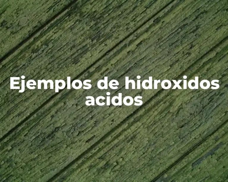 Ejemplos de hidroxidos acidos