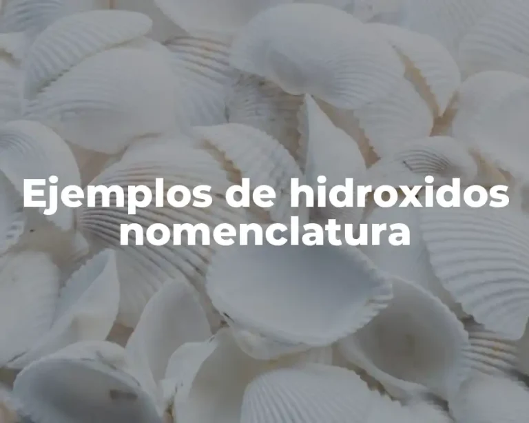 Ejemplos de hidroxidos nomenclatura