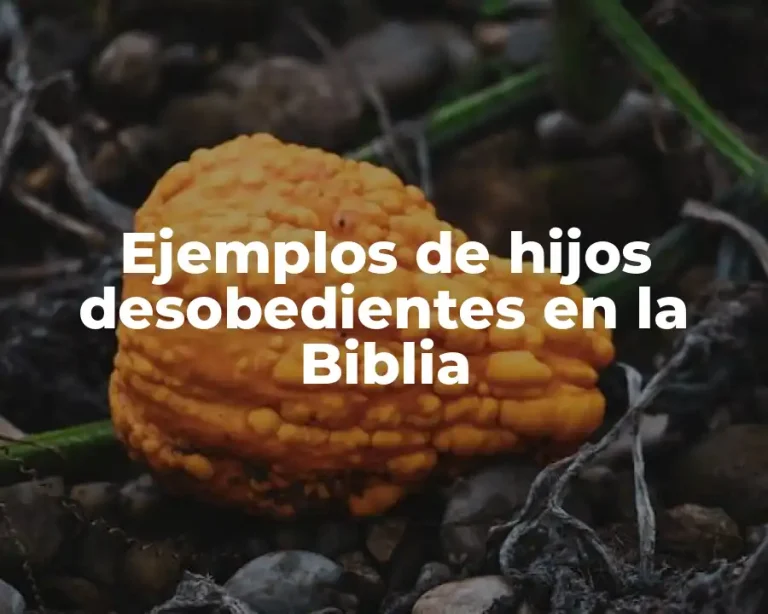 Ejemplos de hijos desobedientes en la Biblia