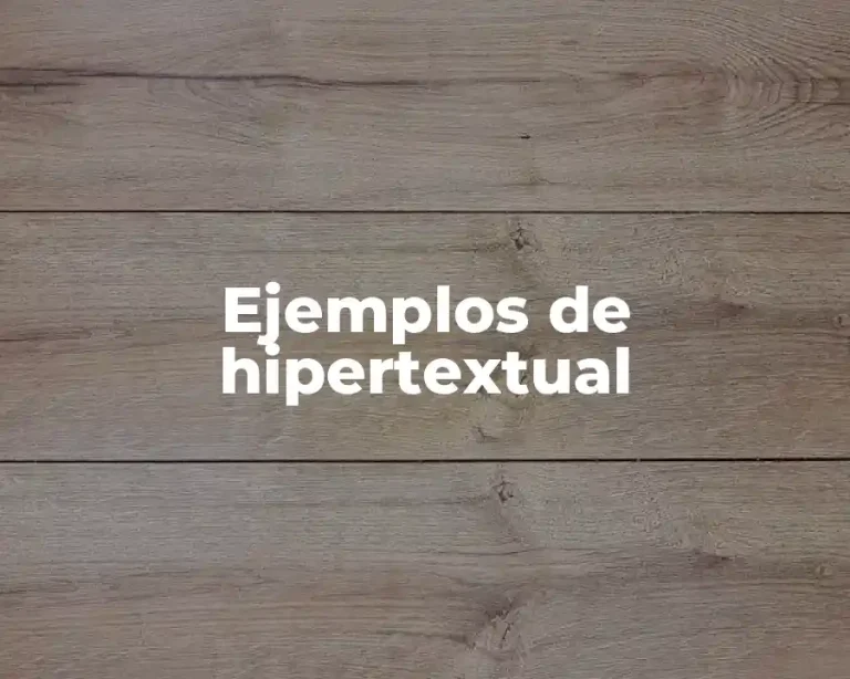 Ejemplos de hipertextual