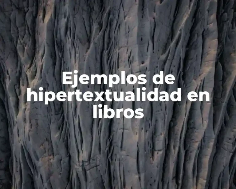 Ejemplos de hipertextualidad en libros
