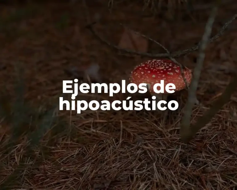 Ejemplos de hipoacústico