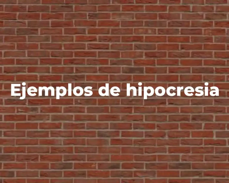 Ejemplos de hipocresia