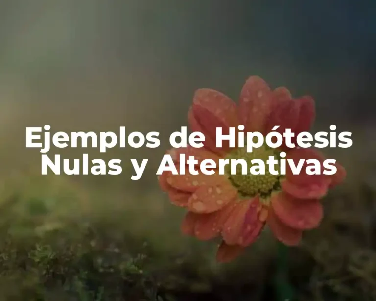 Ejemplos de Hipótesis Nulas y Alternativas