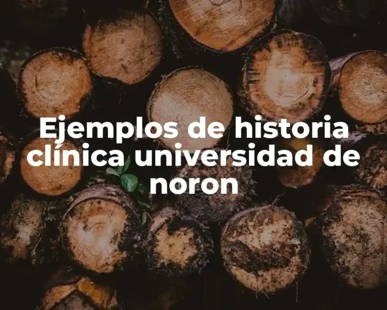 Ejemplos de historia clínica universidad de noron