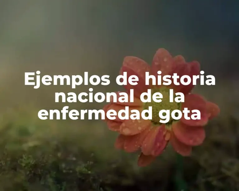 Ejemplos de historia nacional de la enfermedad gota
