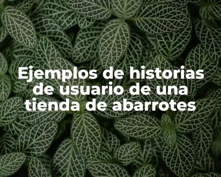 Ejemplos de historias de usuario de una tienda de abarrotes
