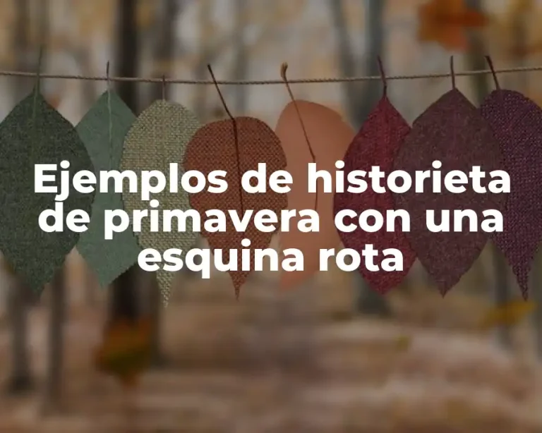 Ejemplos de historieta de primavera con una esquina rota