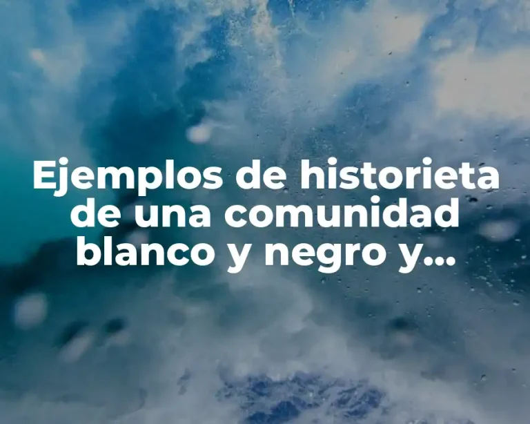 Ejemplos de historieta de una comunidad blanco y negro y Significado