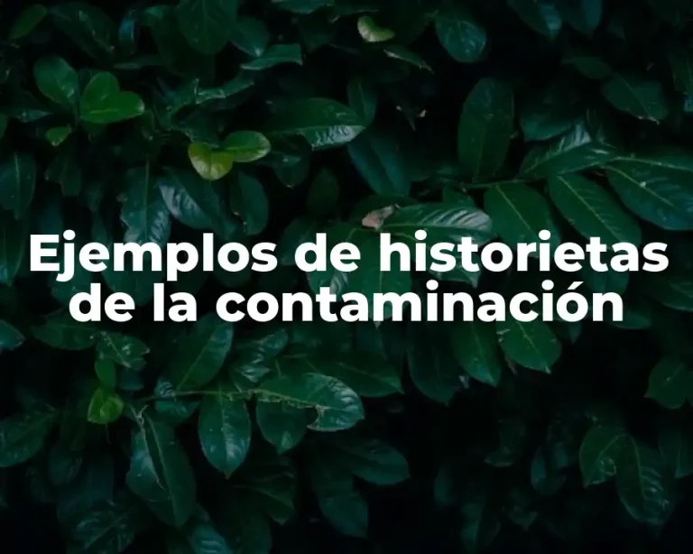 Ejemplos de historietas de la contaminación