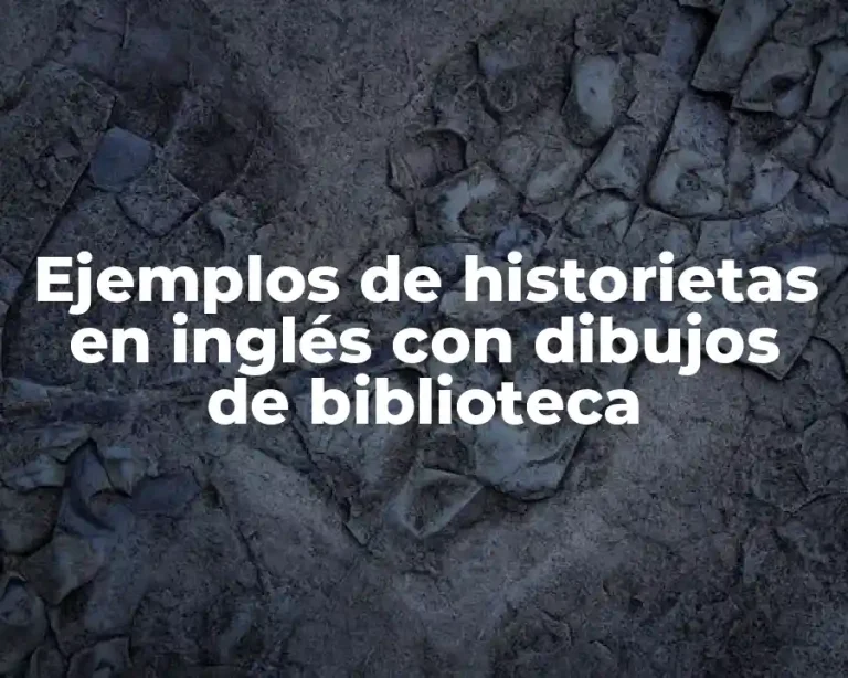 Ejemplos de historietas en inglés con dibujos de biblioteca