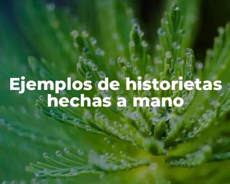 Ejemplos de historietas hechas a mano