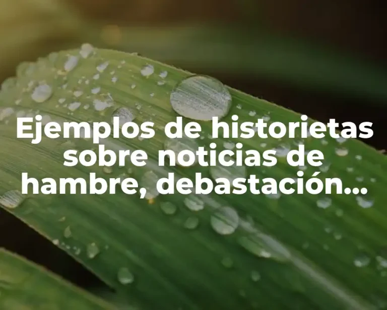 Ejemplos de historietas sobre noticias de hambre, debastación, muerte