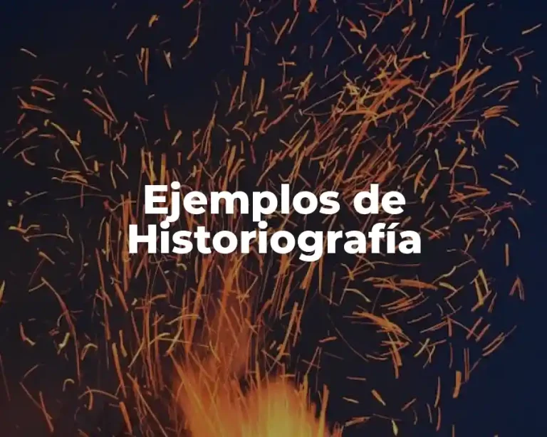 Ejemplos de Historiografía