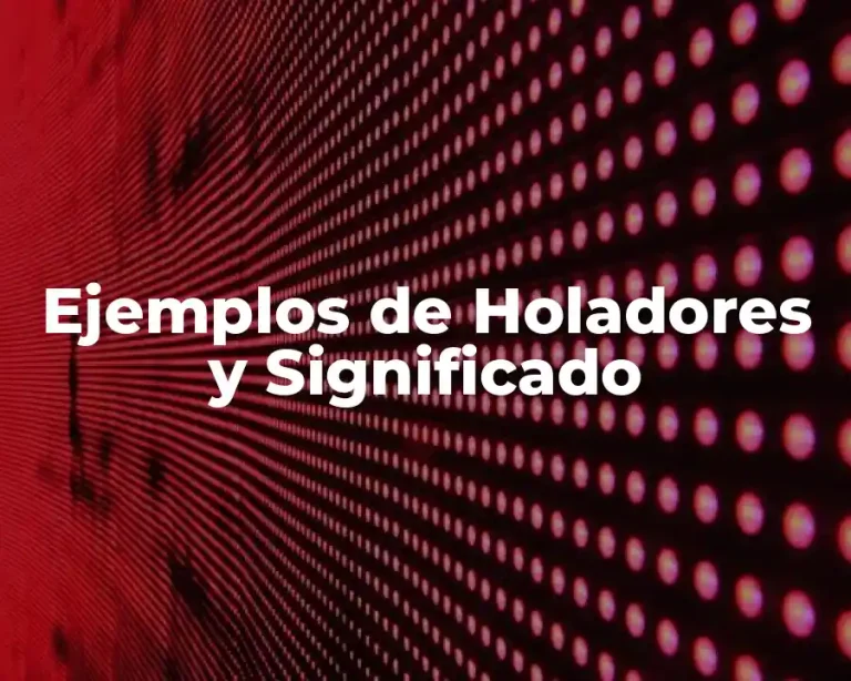 Ejemplos de Holadores y Significado