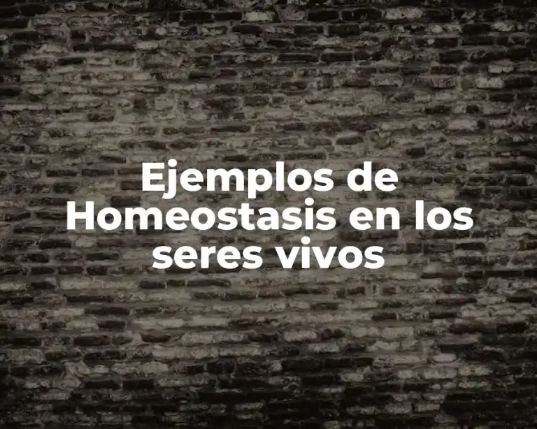 Ejemplos de Homeostasis en los seres vivos